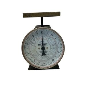 Vintage Hanson Bros. Mechanical Scale USA - Farmhouse - Rustic Industrial Decor